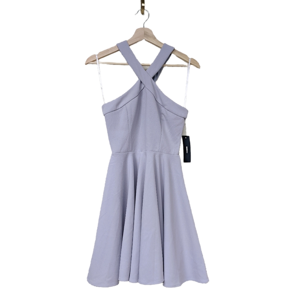 Lulu's Halter Dress NWT Skater Dress Lilac Purple Extra Small